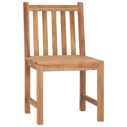 Chaises de jardin lot de 4 avec coussins Bois de teck massif 
