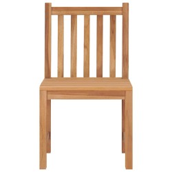 Chaises de jardin lot de 4 avec coussins Bois de teck massif 
