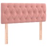 Sommier à lattes de lit avec matelas rose 120x190 cm velours 