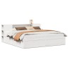 Cadre de lit sans matelas blanc 180x200 cm bois massif de pin 