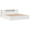 Cadre de lit sans matelas blanc 180x200 cm bois massif de pin 