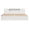Cadre de lit sans matelas blanc 180x200 cm bois massif de pin 