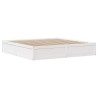 Cadre de lit sans matelas blanc 180x200 cm bois massif de pin 