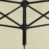 Parasol de jardin double avec mât en acier sable 600 cm 