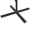 Parasol de jardin double avec mât en acier sable 600 cm 