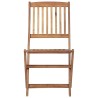 Chaises pliables de jardin lot de 8 avec coussins Bois d'acacia 