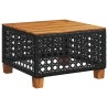 Salon de jardin 6 pcs avec coussins noir résine tressée 
