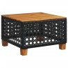 Salon de jardin 6 pcs avec coussins noir résine tressée 