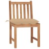 Chaises de jardin lot de 4 avec coussins Bois de teck massif 