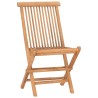 Ensemble à manger d'extérieur pliable avec coussin 3 pcs Teck 