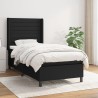 Sommier à lattes de lit et matelas Noir 80x200 cm Tissu 