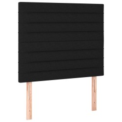 Sommier à lattes de lit et matelas Noir 80x200 cm Tissu 