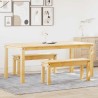 Ensemble à manger Panama 3 pcs bois de pin massif 