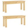 Ensemble à manger Panama 3 pcs bois de pin massif 