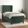 Sommier à lattes de lit avec matelas Vert foncé 90x200 cm 