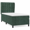 Sommier à lattes de lit avec matelas Vert foncé 90x200 cm 
