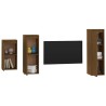 Meubles TV 3 pcs Marron miel Bois massif de pin 
