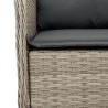 Ensemble à manger de jardin et coussins 5 pcs gris clair rotin 