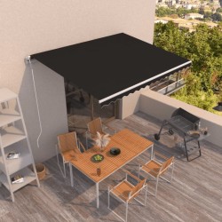 Auvent rétractable automatique 400x350 cm Anthracite 