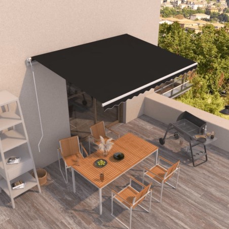 Auvent rétractable automatique 400x350 cm Anthracite 