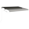 Auvent rétractable automatique 400x350 cm Anthracite 