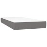 Sommier à lattes de lit avec matelas gris foncé 120x190cm tissu 