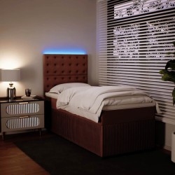 Sommier à lattes de lit avec matelas Rose 90x190 cm Velours 