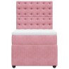 Sommier à lattes de lit avec matelas Rose 90x190 cm Velours 