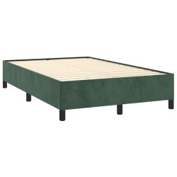 Sommier à lattes de lit avec matelas vert foncé 120x190 cm 
