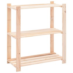 Étagères de rangement à 3 niveaux 10 pcs 80x38x90 cm Pin 150 kg 