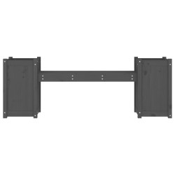 Banc avec jardinières gris 180x36x63 cm bois massif de pin 
