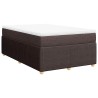 Sommier à lattes de lit et matelas marron foncé 120x190cm tissu 
