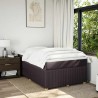 Sommier à lattes de lit et matelas marron foncé 120x190cm tissu 