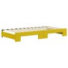 Lit de jour avec gigogne et matelas jaune 100x200 cm velours 
