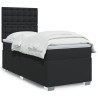 Sommier à lattes de lit avec matelas Noir 90x200 cm Similicuir 