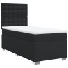Sommier à lattes de lit avec matelas Noir 90x200 cm Similicuir 