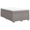Sommier à lattes de lit avec matelas Taupe 120x200 cm Tissu 