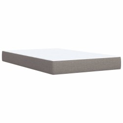Sommier à lattes de lit avec matelas Taupe 120x200 cm Tissu 