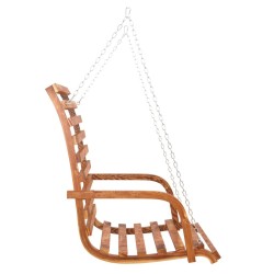 Balancelle Bois courbé avec finition en teck 126x63x92 cm 