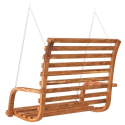 Balancelle Bois courbé avec finition en teck 126x63x92 cm 