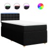 Sommier à lattes de lit avec matelas Noir 100x200 cm Tissu 