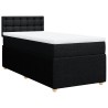 Sommier à lattes de lit avec matelas Noir 100x200 cm Tissu 
