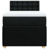 Sommier à lattes de lit avec matelas Noir 100x200 cm Tissu 
