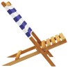 Chaises de jardin pliantes lot de 8 tissu et bois massif 