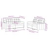 Ensemble de canapés 2 pcs avec coussins Gris foncé Tissu 