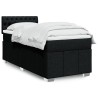 Sommier à lattes de lit avec matelas Noir 100x200 cm Tissu 