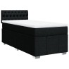 Sommier à lattes de lit avec matelas Noir 100x200 cm Tissu 