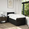 Sommier à lattes de lit avec matelas Noir 100x200 cm Tissu 