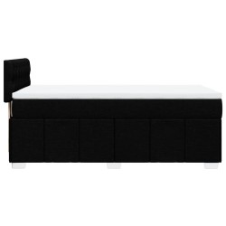Sommier à lattes de lit avec matelas Noir 100x200 cm Tissu 