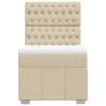 Sommier à lattes de lit avec matelas Crème 80x200 cm Tissu 